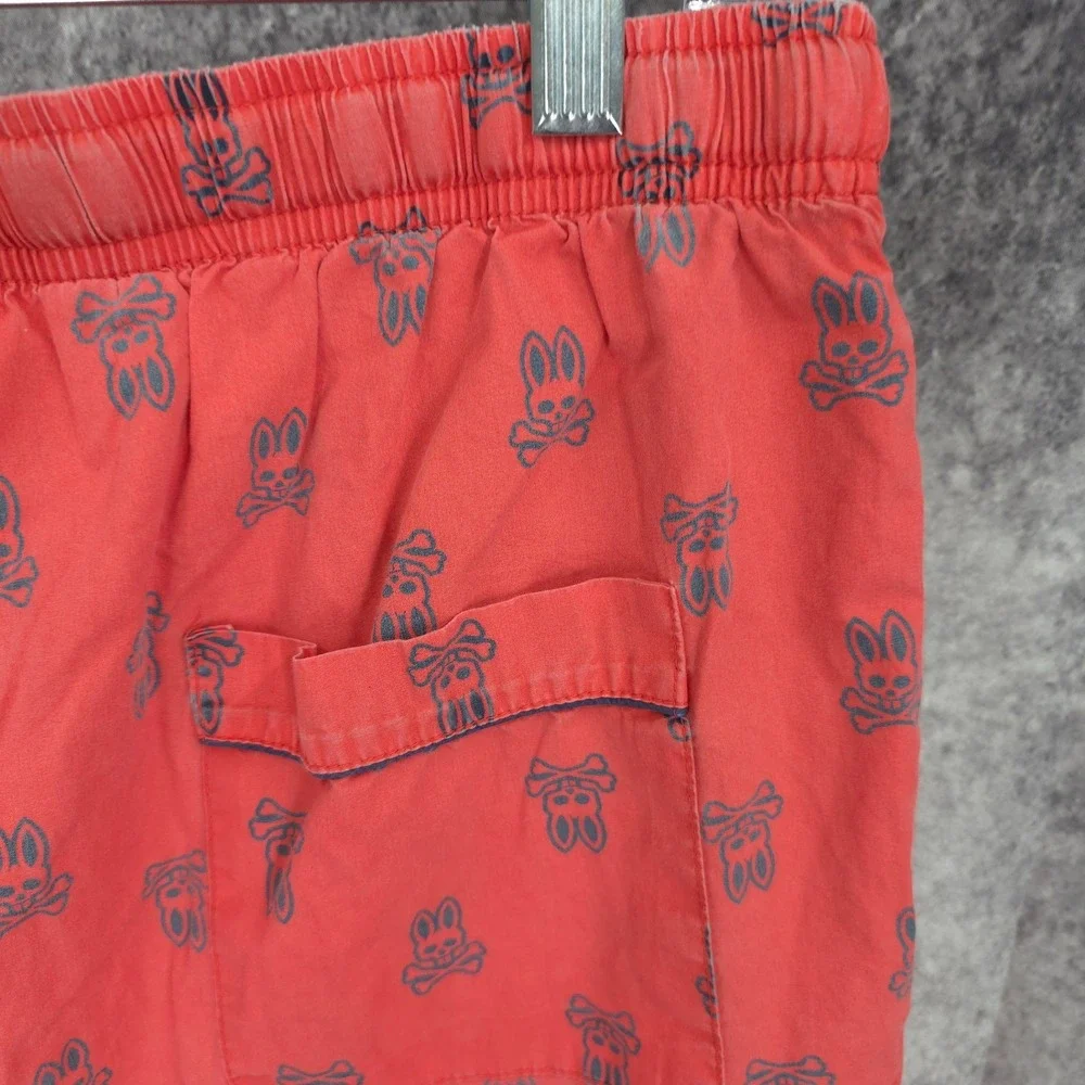 Psycho Bunny Board Shorts Mens Large Orange‎ Swim Trunks AOP